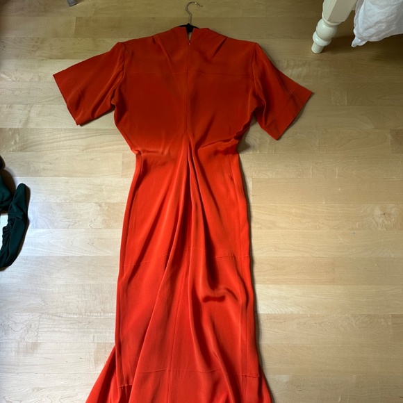 Victoria Beckham Orange Midi Dress - Picture 3 of 5